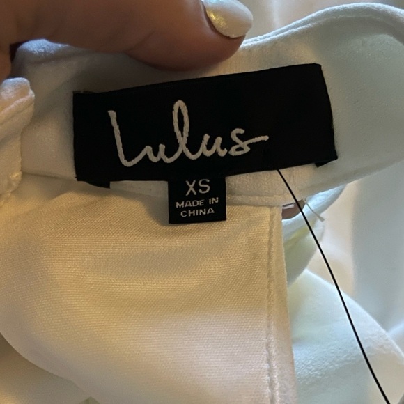 LULUS White Halter Neck Bodycon Mini Cocktail Dress XS NWT Bridal - Picture 5 of 5